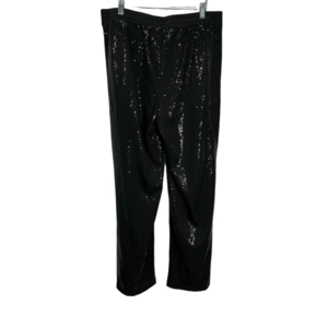 Black Sequin‎ Sparkly Pull On Wide Leg Disco Pants Medium